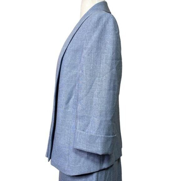 Preston & York Skirt Suit Size 10 Blue - Picture 3 of 9